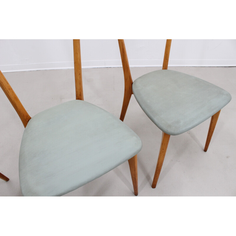 Suite de 4 chaises à repas d'Ico Parisi - 1950