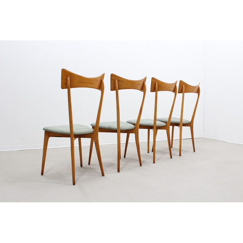 Suite de 4 chaises à repas d'Ico Parisi - 1950