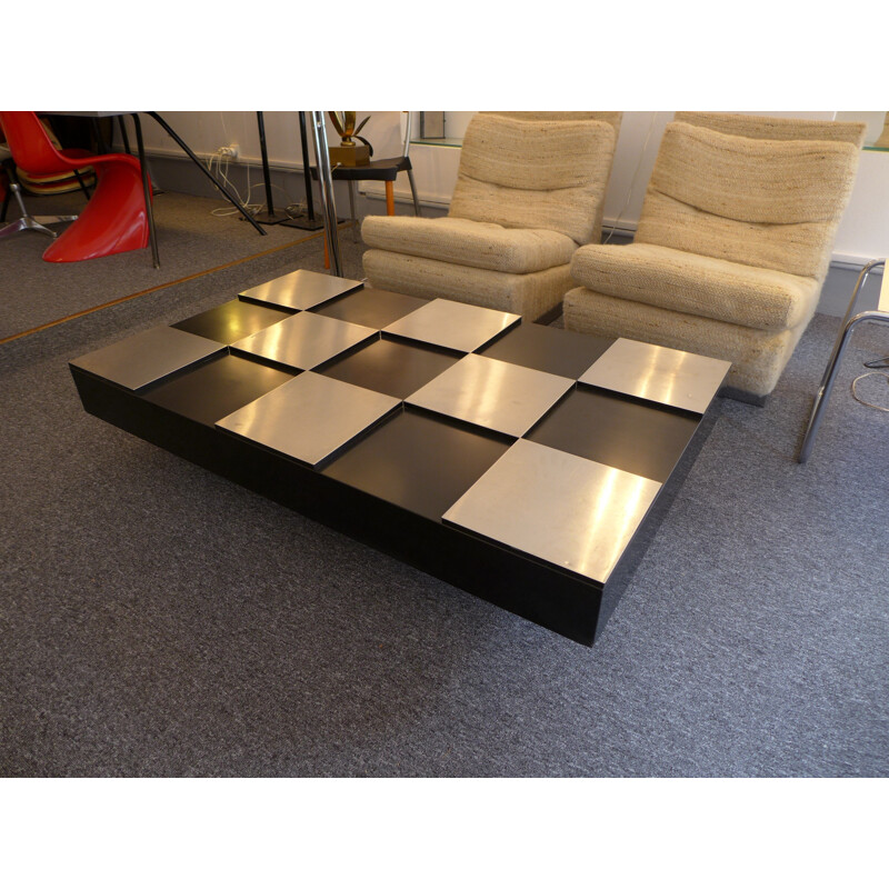 Checkered coffee table - 1970s
