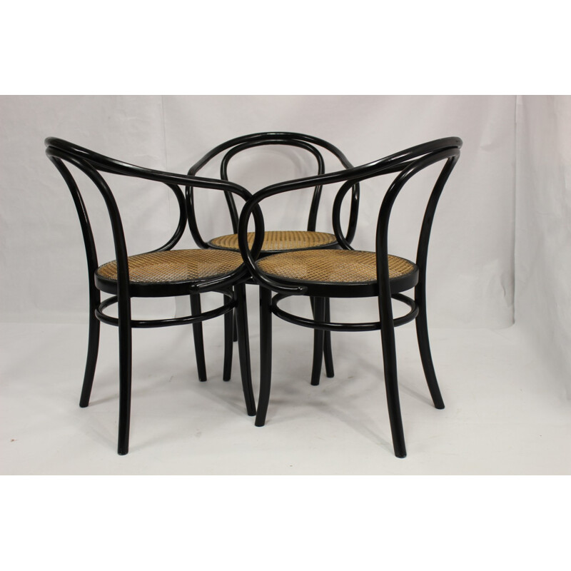 Set of 3 bentwood bistro chairs by Thonet - 2000s