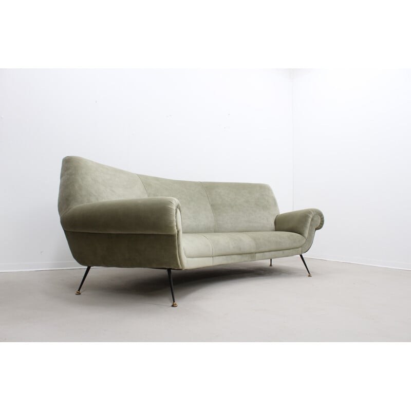 Vintage curved sofa by Gigi radice for Minotti - 1950s