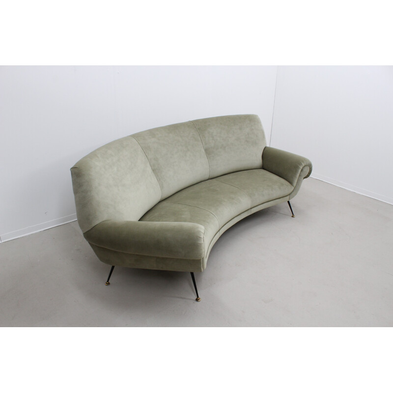 Vintage curved sofa by Gigi radice for Minotti - 1950s