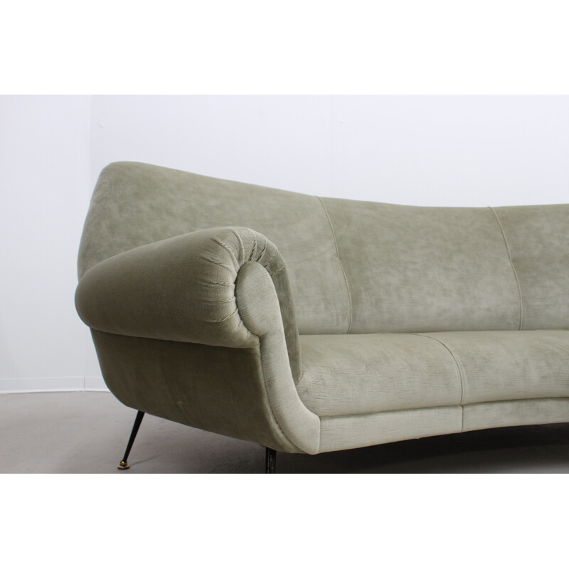 Canapé incurvé vintage de Gigi radice pour Minotti - 1950