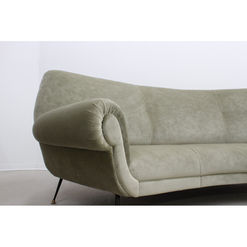 Vintage curved sofa by Gigi radice for Minotti - 1950s