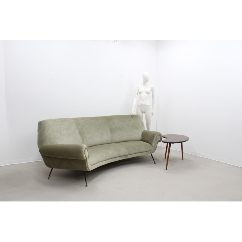 Vintage curved sofa by Gigi radice for Minotti - 1950s