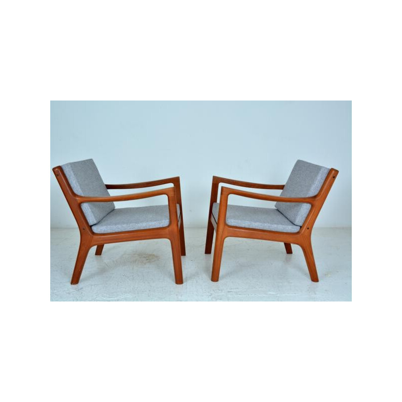 Pair of Scandinavian "Senator" armchairs by Ole Wanscher for France&Son - 1960s