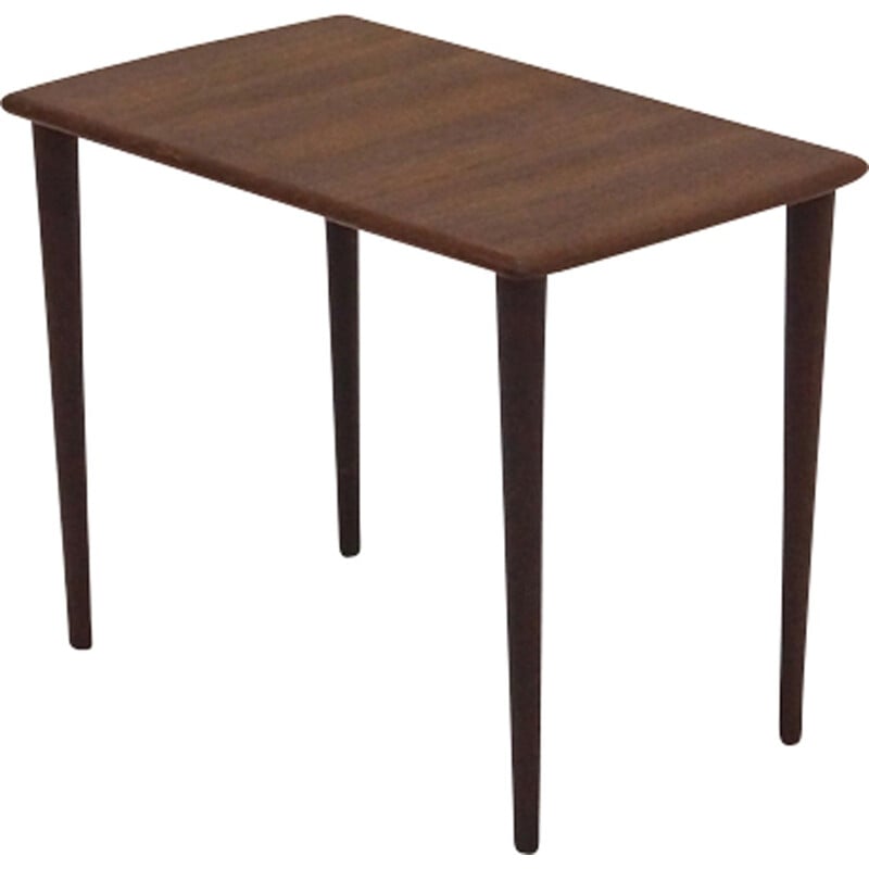 Mid-Century Teak Side Table Scandinavian Design - 1960s