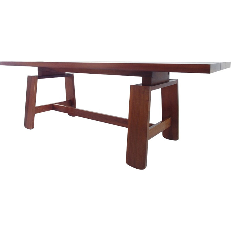 Large mahogany dining table by Silvio Coppola for Bernini - 1960s