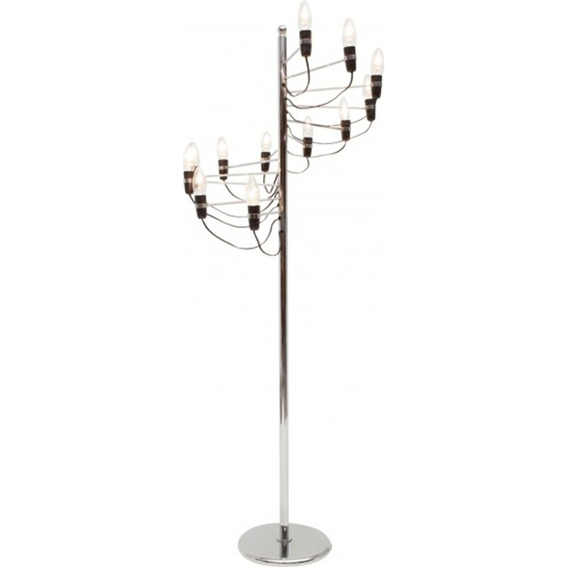 Spiralling floor lamp by Gino Sarfatti for Flos - 1980s