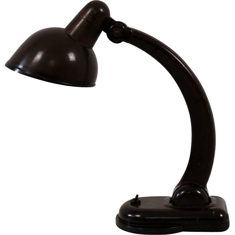 Vintage Sigma table lamp in bakelite by Christian Dell for Heinrich Römmler, 1930