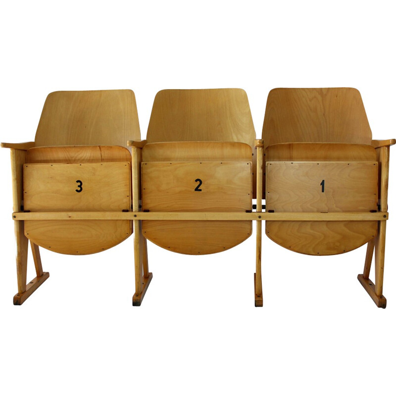 Vintage Cinema 3-Seater by Thonet for Ton - 1960s