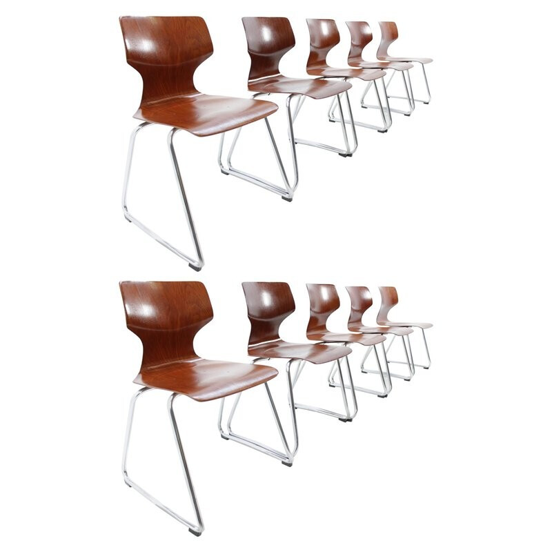 Ensemble de chaises à repas design par Flötotto - 1970