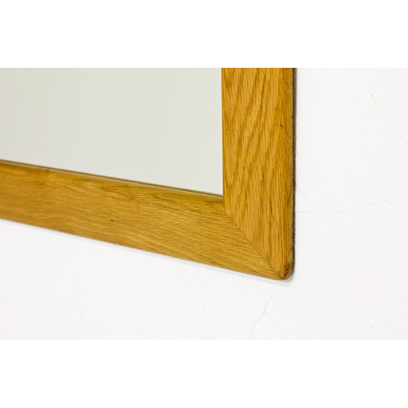 Swedish Mid-Century Oak Mirror by Fröseke - 1950s