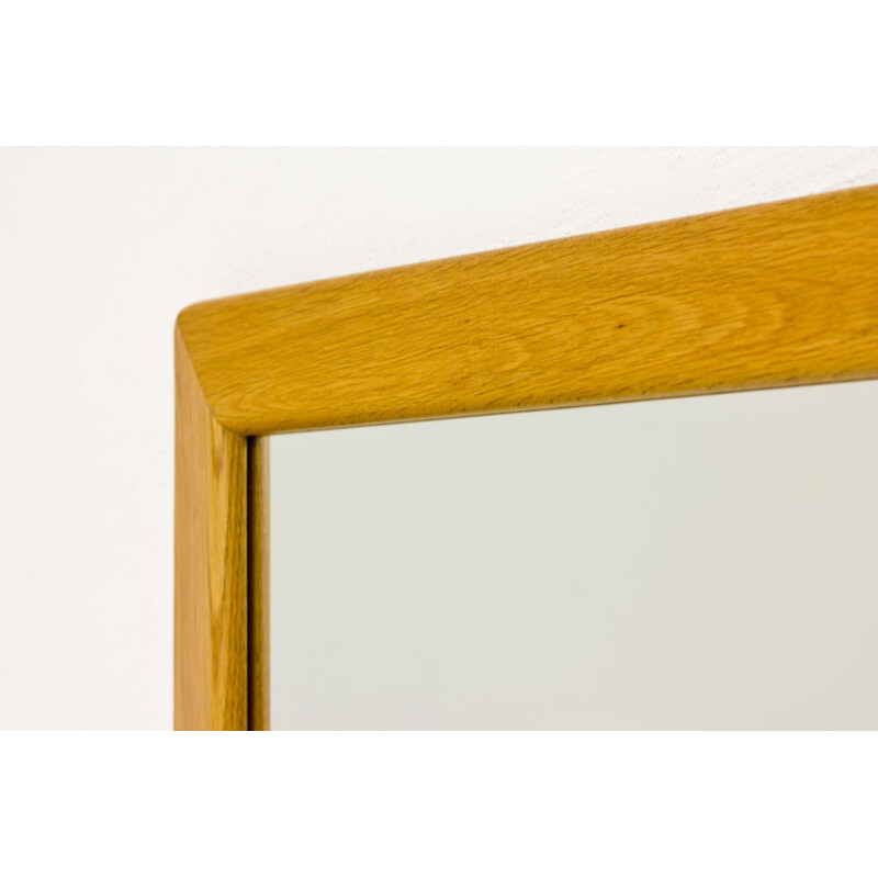 Swedish Mid-Century Oak Mirror by Fröseke - 1950s