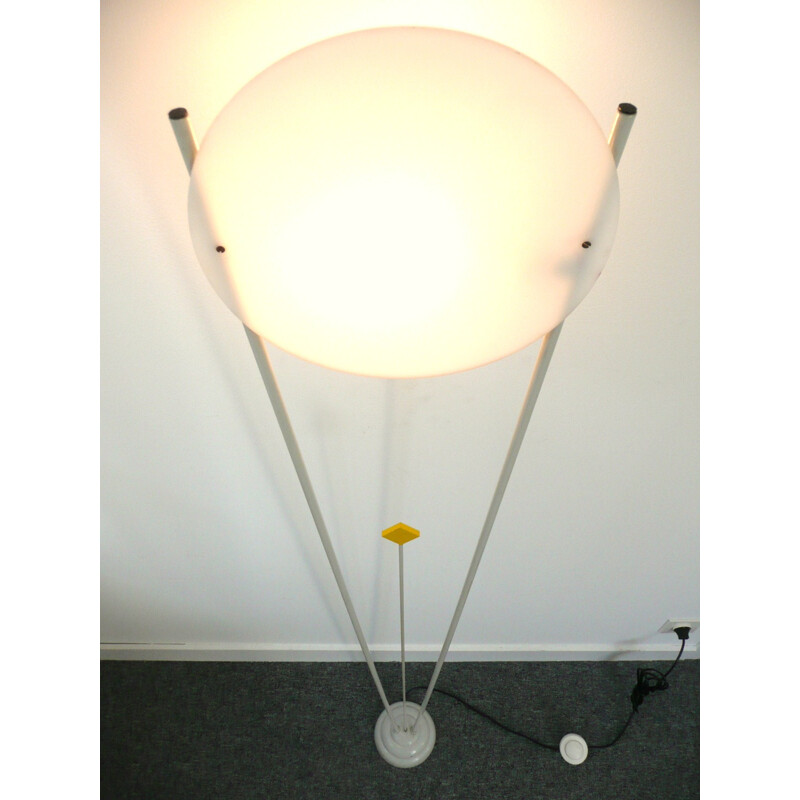 Italian metal floor in lamp & perspex - 1970s