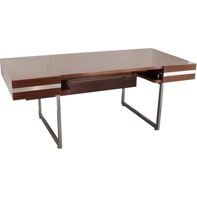 Rosewood desk by Henri Lesêtre and Claude Gaillard - 1970s