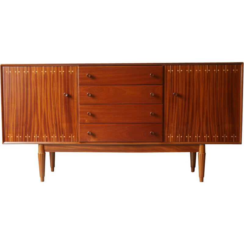 British cabinetmaker solid mahogany sideboard - 1950s