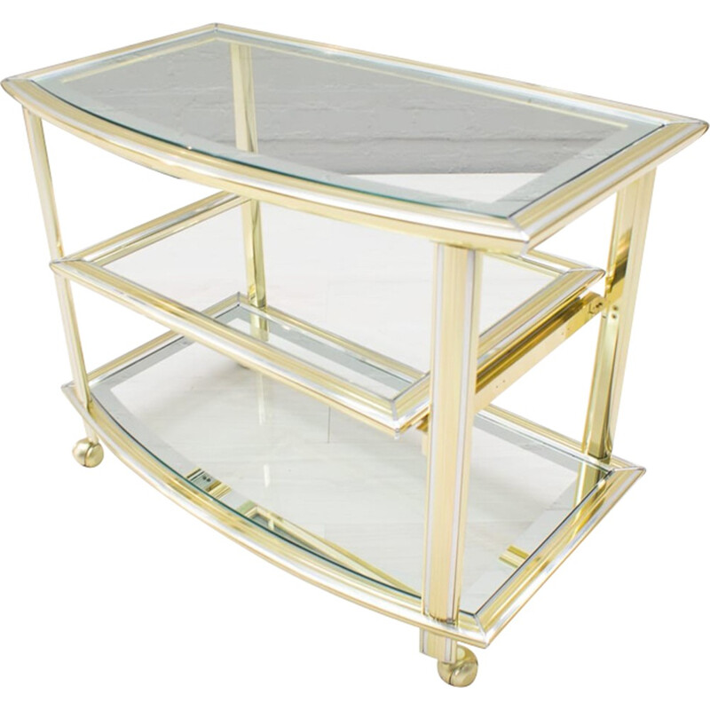 Vintage Hollywood Regency Bicolor Serving Cart - 1960s