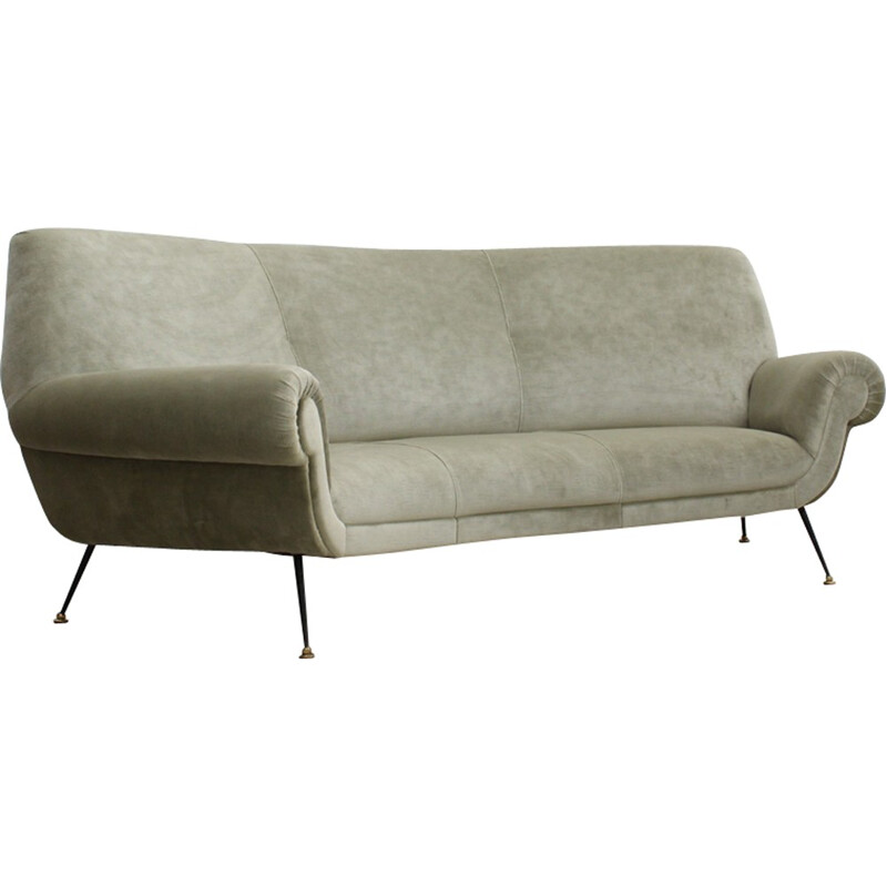 Vintage curved sofa by Gigi radice for Minotti - 1950s