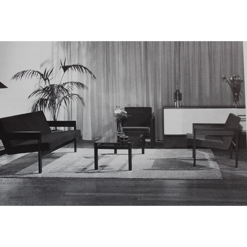 Table basse en wengé de Kho Liang Ie pour Spectrum - 1960
