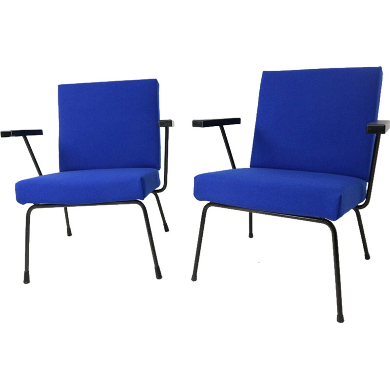 Pair of 1401 Lounge Chairs by Wim Rietveld for Gispen - 1950s