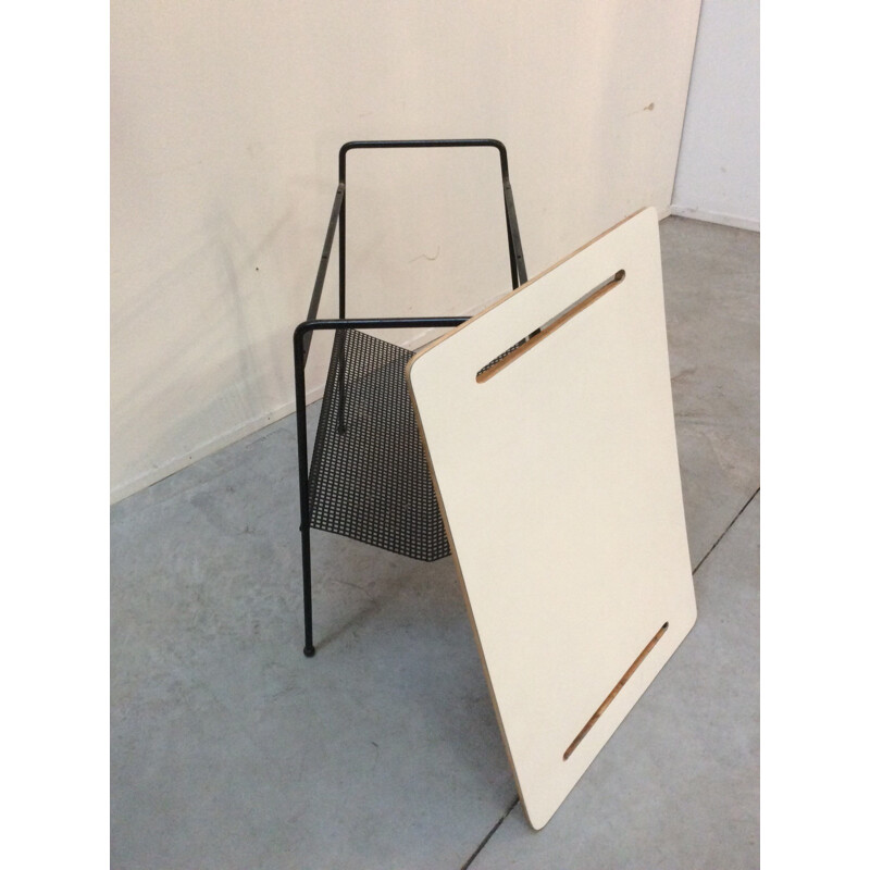 Vintage Pair of Side Tables with Magazine Rack TM04 Model by Cees Braakman for Pastoe - 1950s