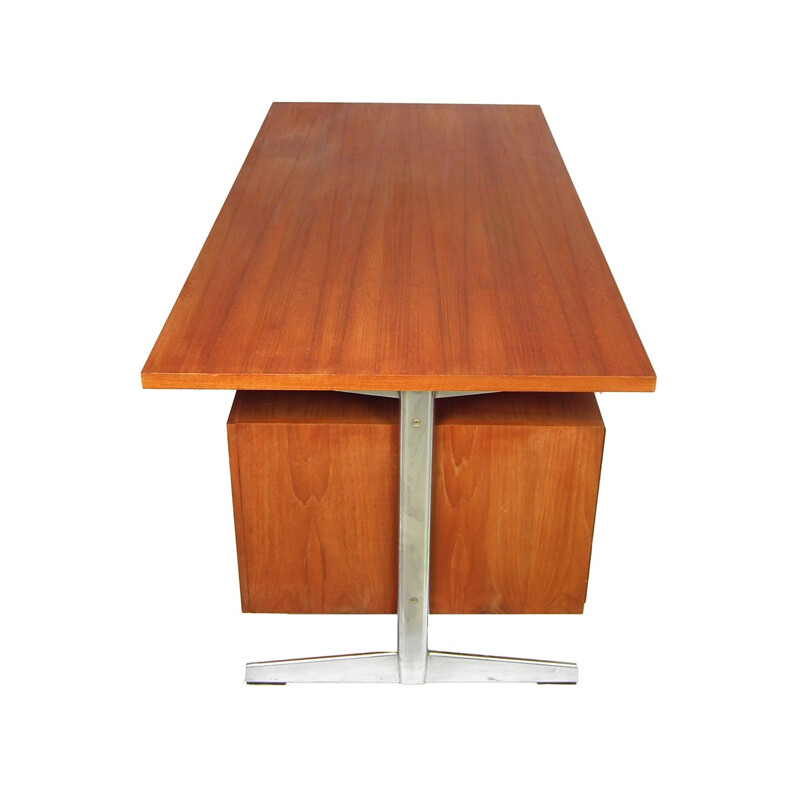 Vintage teak wood desk by Cees Braakman for Pastoe - 1960s