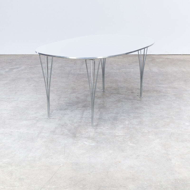 Vintage "super-elliptical" dining table by Piet Hein & Bruno Mathsson for Fritz Hansen - 1980s