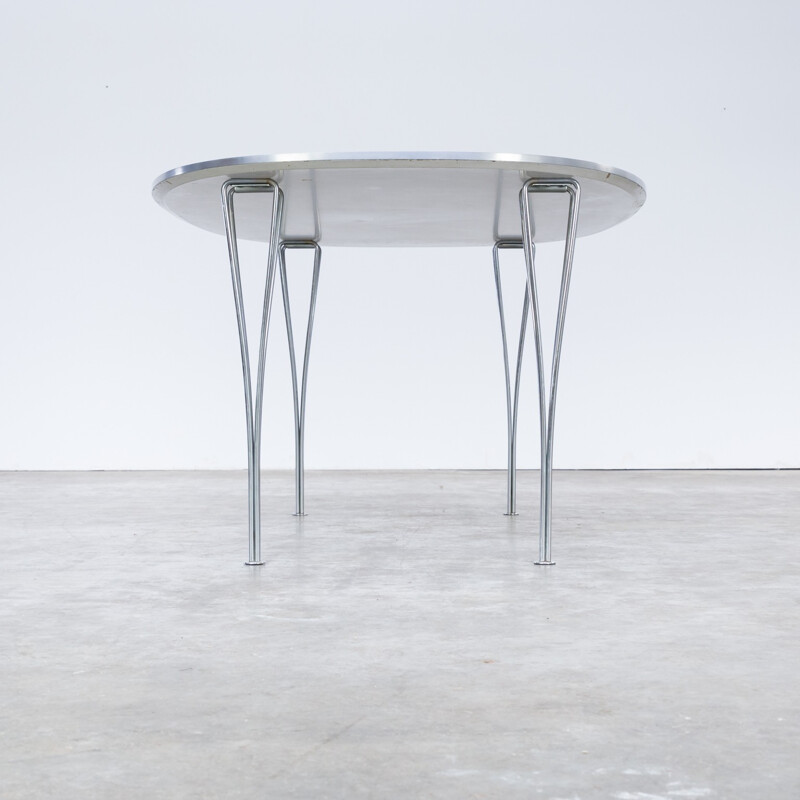 Table à repas "super elliptique" de Piet Hein & Bruno Mathsson pour Fritz Hansen - 1980