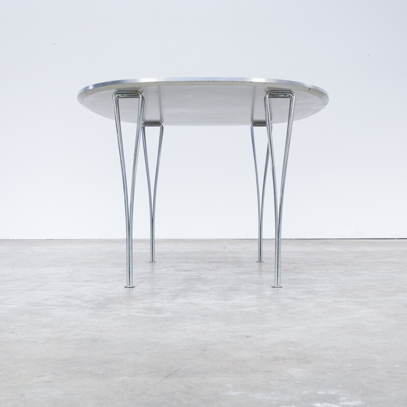 Vintage "super-elliptical" dining table by Piet Hein & Bruno Mathsson for Fritz Hansen - 1980s