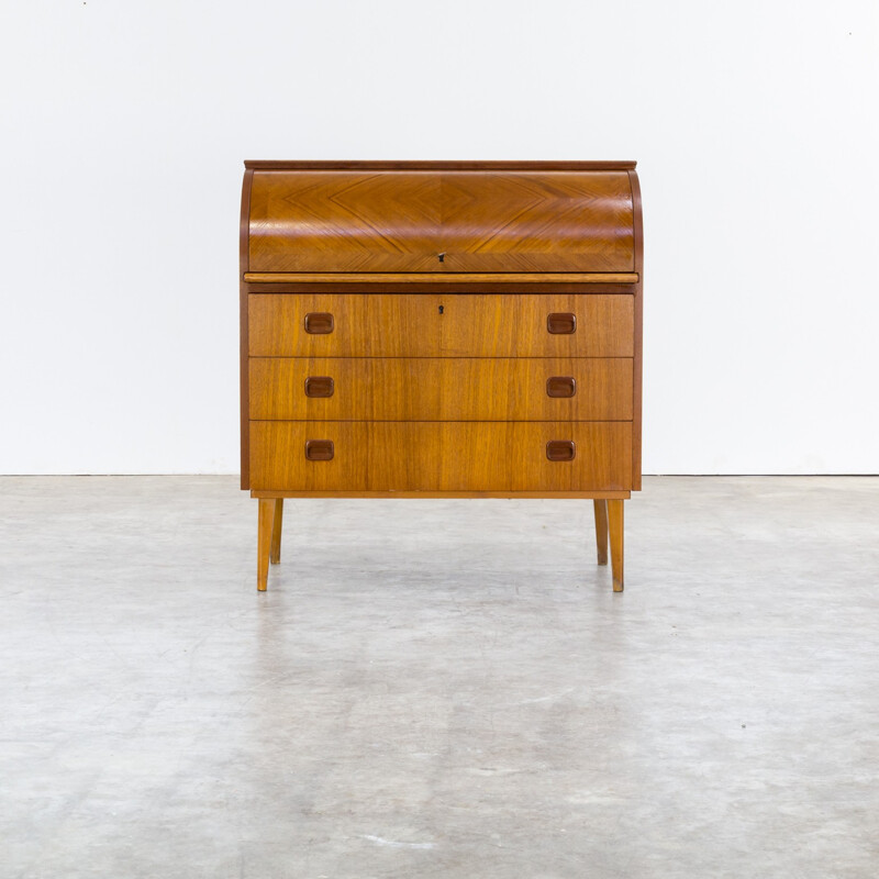 Mid Century cylinder rolltop Secretary desk by Egon Ostergaard - 1960s