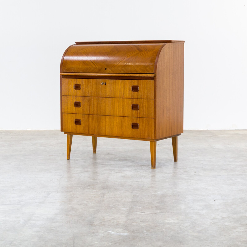 Mid Century cylinder rolltop Secretary desk by Egon Ostergaard - 1960s