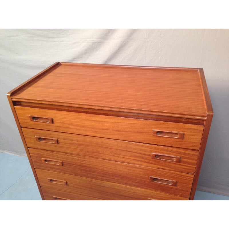 Vintage teak chest of drawers - 1970s