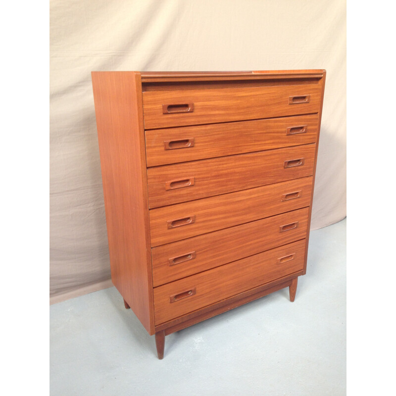 Vintage teak chest of drawers - 1970s
