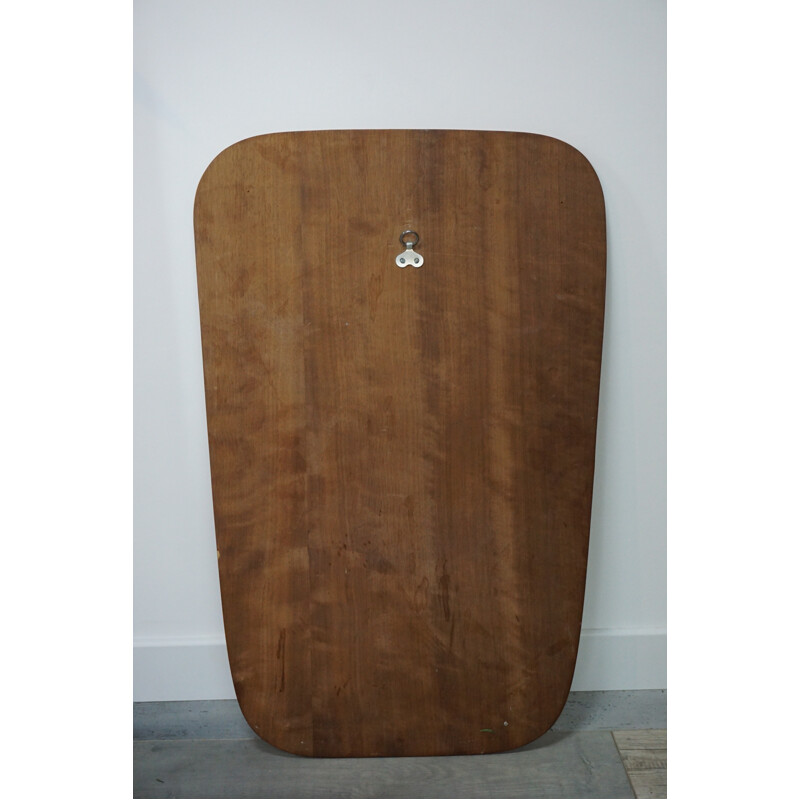 Vintage "Barrel" teak mirror - 1960s