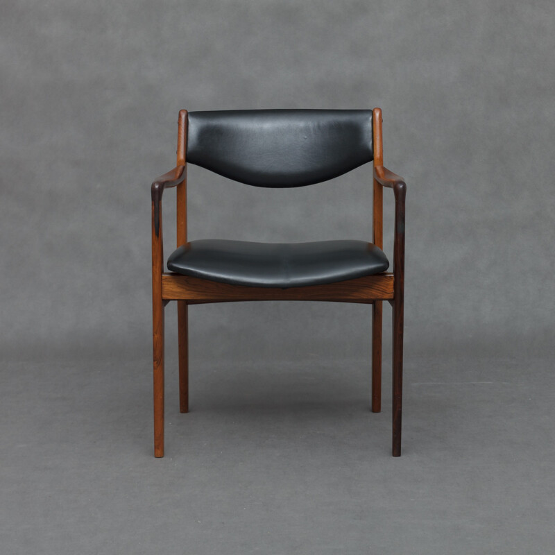 Armchair in rosewood par Godfred H. Petersen - 1960s