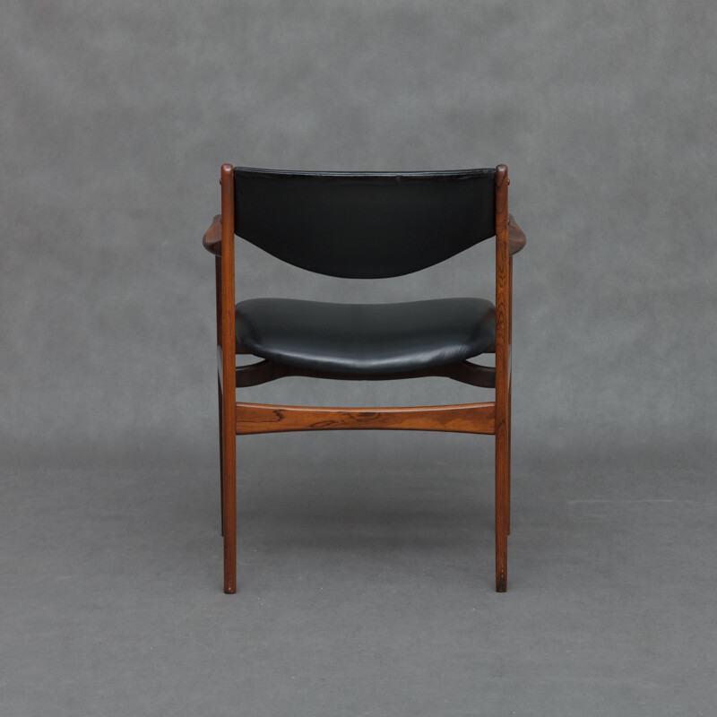 Armchair in rosewood par Godfred H. Petersen - 1960s