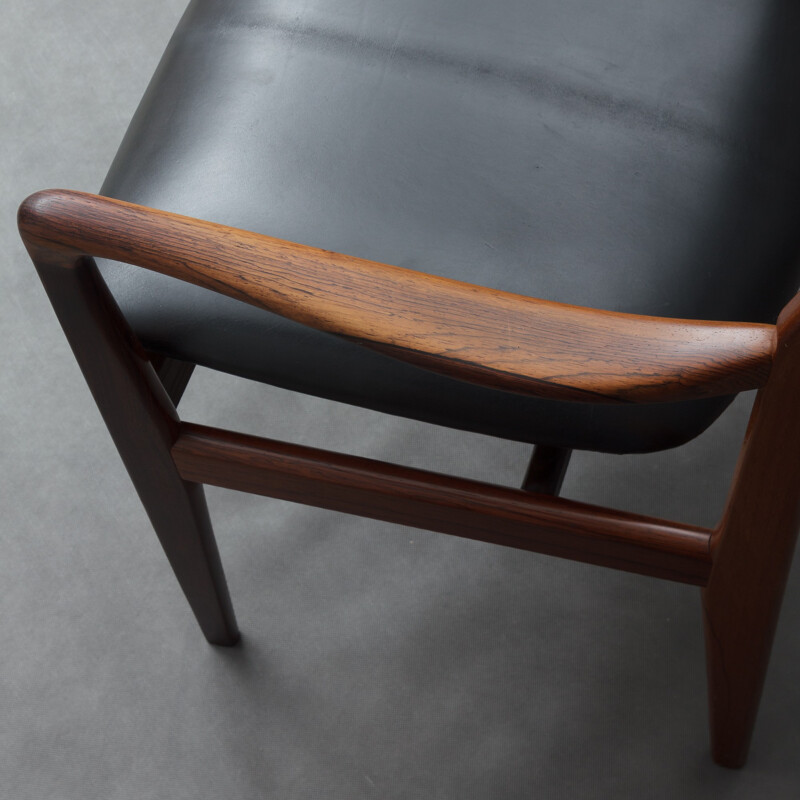 Armchair in rosewood par Godfred H. Petersen - 1960s