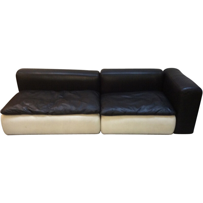 Modular leather sofa - 1970s