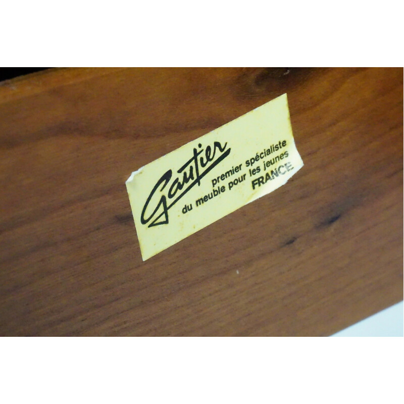 Commode vintage en bois et métal de Gautier - 1960