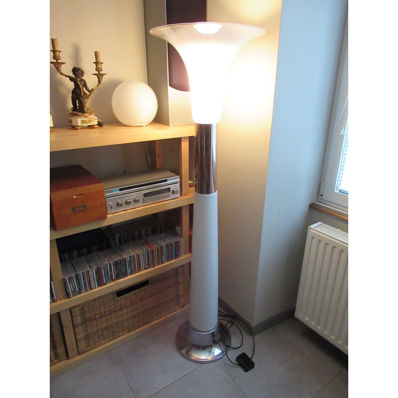 Large floor lamp in glass - 1970s