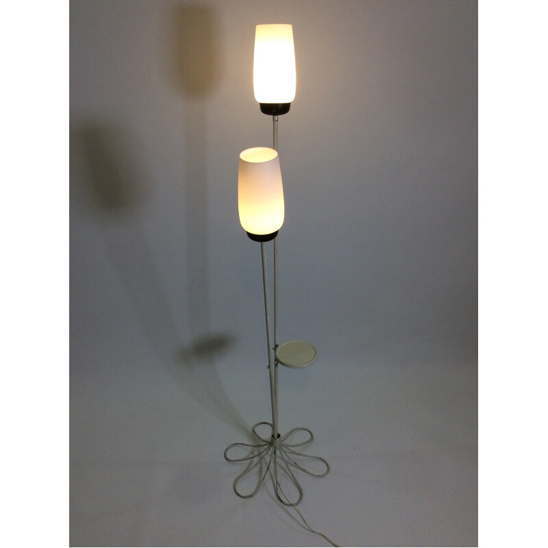 Marguerite and opaline floor lamp - 1950s