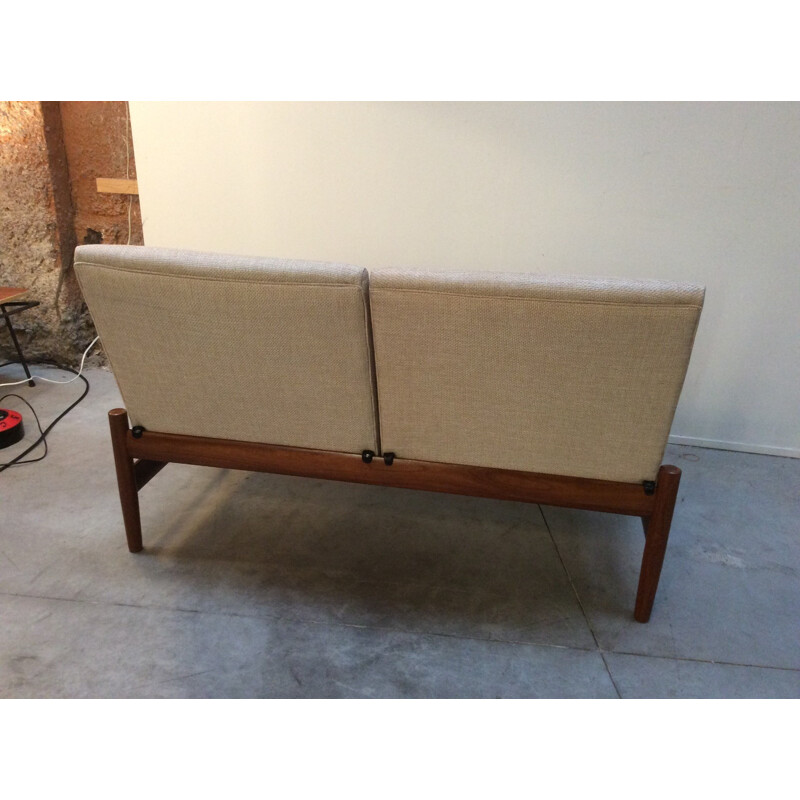 Minimalist scandinavian 2 seater bench - 1960s