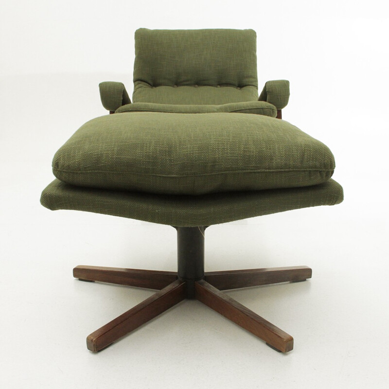 "King" lounge chair and ottoman by Andre Vandenbeuck for Strassle - 1960s