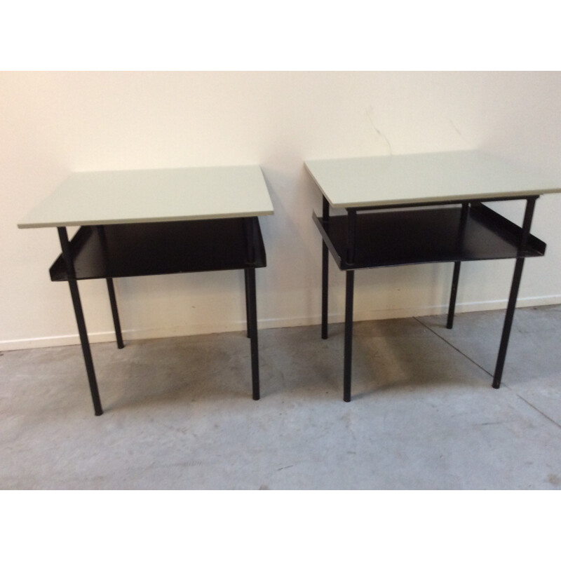 Pair of bedside tables by Wim Rietveld for Auping - 1950s