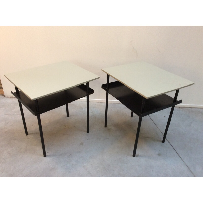 Pair of bedside tables by Wim Rietveld for Auping - 1950s