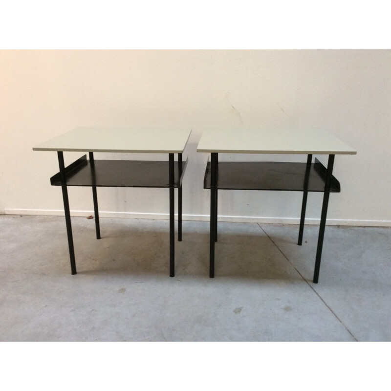 Paire de tables de chevets par Wim Rietveld pour Auping - 1950