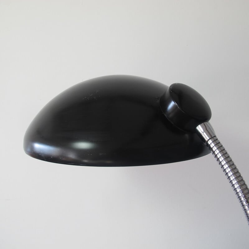 Vintage black table lamp, 1950