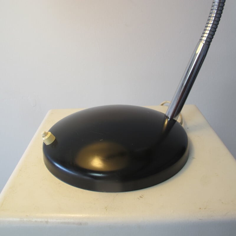 Lampe de table vintage noire, 1950