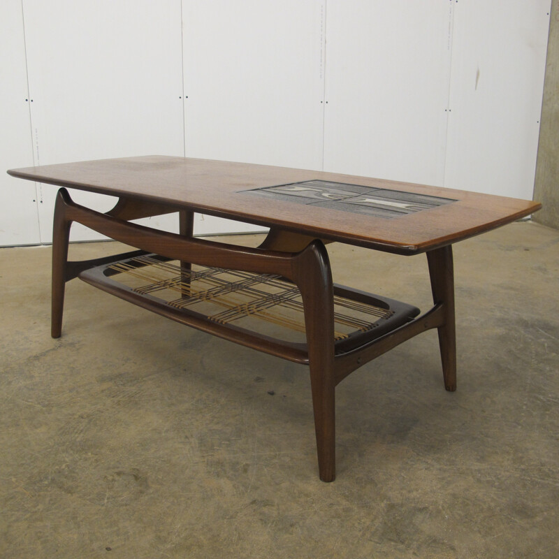 Vintage Teak Coffee Table by Louis van Teeffelen for WéBé - 1950s